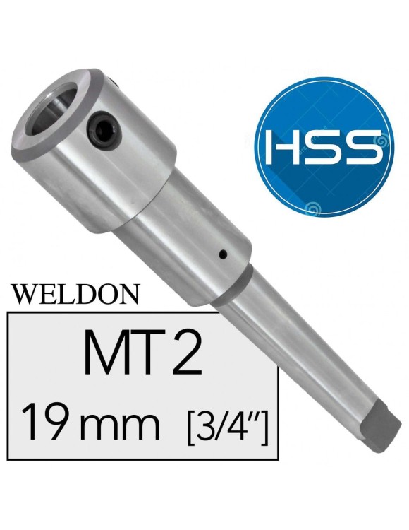 MK2 Uchwyt Wiertarski na Frezy Weldon 19 mm bez Chłodzenia