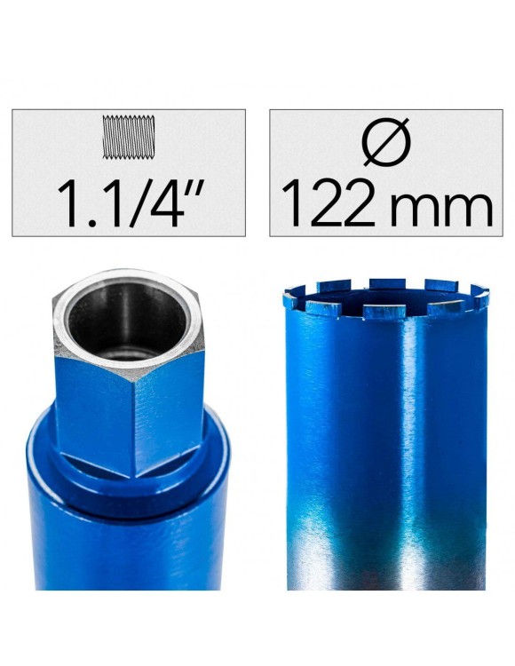 Fi 122 x 450 mm Wiertło Diamentowe 1.1/4"