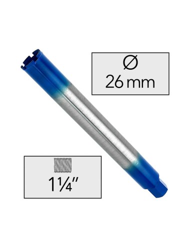 Fi 26 x 450 mm Wiertło Diamentowe 1.1/4"