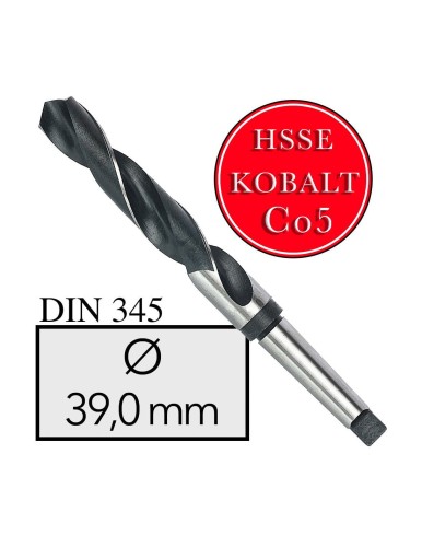 FI 39 mm Wiertło Do Metalu NWKc HSSE Co5 DIN 345 Stożek Morse'a MT4 Professional