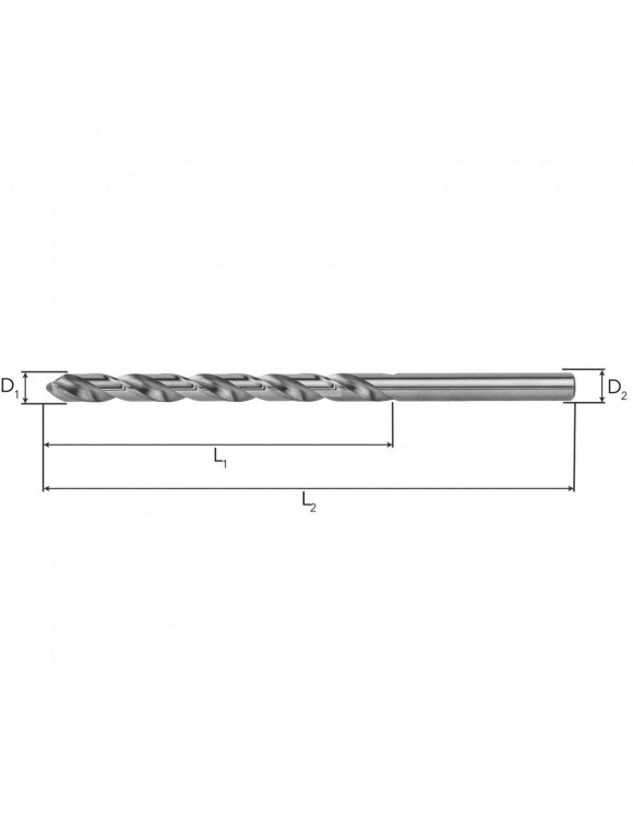 FI 2,9 x 100/66 Wiertło do metalu HSS DIN 340 NWKb Standard