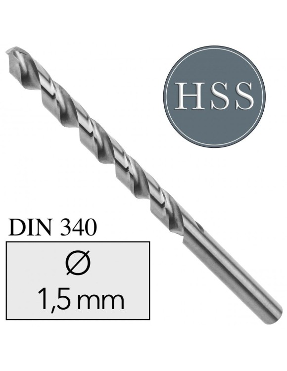 FI 1,5 x 70/45 Wiertło do metalu HSS DIN 340 NWKb Standard