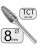 8 mm Pilnik Obrotowy RBF TCT Ostrołukowy Zaokrąglony Professional