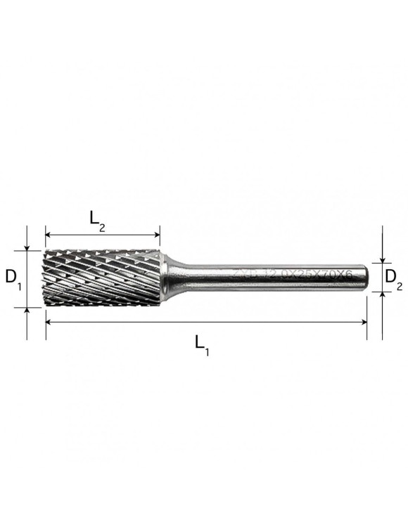 12 mm Pilnik Frez Obrotowy ZYB do metalu Węglik Professional