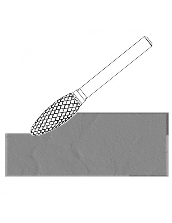 12 mm Pilnik Obrotowy do metalu HM ostrołukowy Zaokrąglony RBF chwyt 8 mm