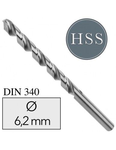 6,2 x 148 mm Wiertło długie do metalu HSS NWKb DIN 340 Professional