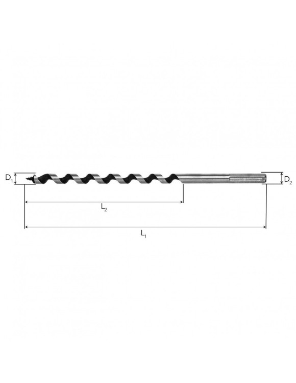 26 x 230 mm Wiertło Świder do drewna Professional