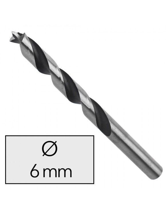 FI 6 mm Wiertło do drewna spiralne Professional