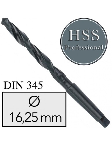 Fi 16,25 mm Wiertło do metalu NWKc HSS DIN 345 Stożek Morse'a FREZOWANE