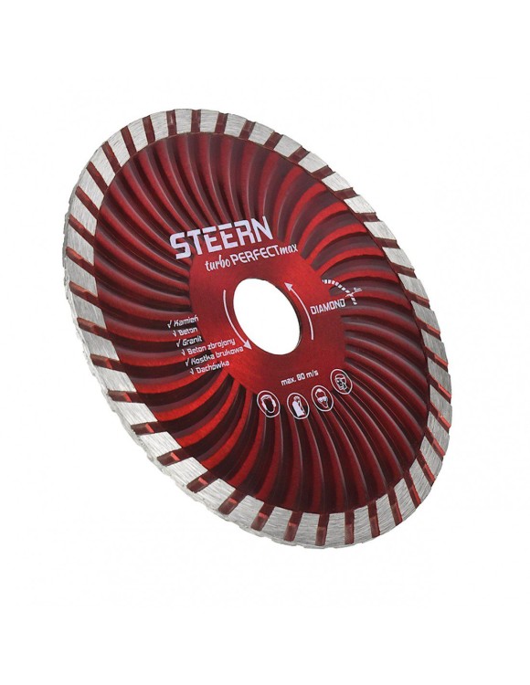 115 x 22,23 mm Tarcza diamentowa Turbo STEERN