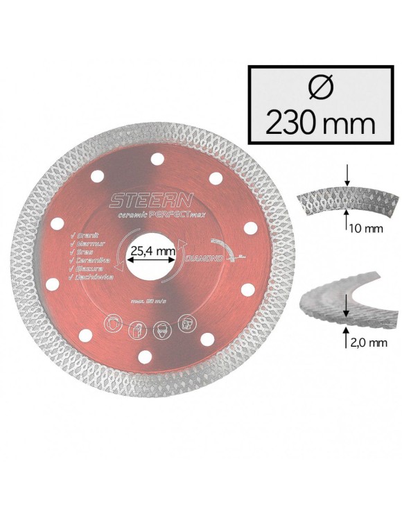 230 x 25,4 mm Tarcza diamentowa Ceramic STEERN