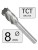 8 mm Pilnik Obrotowy ZYA Walcowy Aluminium