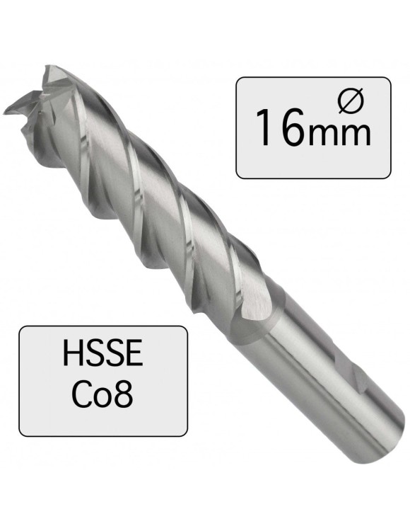 16 x 63 mm Frez trzpieniowy HSSE Co8 długi