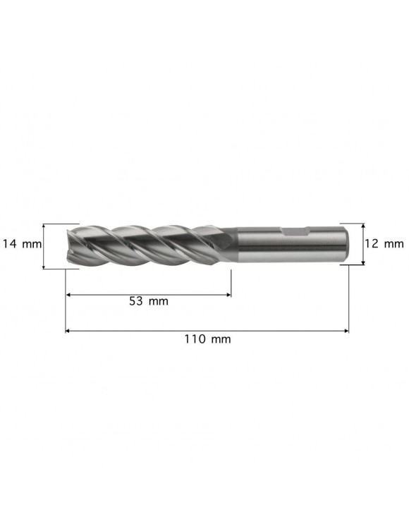 14 x 53 mm Frez trzpieniowy HSSE Co8 długi