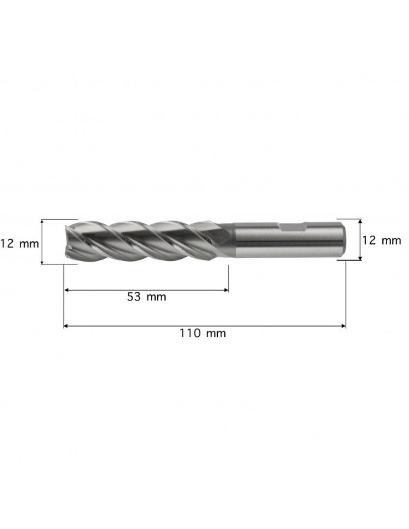 12 x 53 mm Frez trzpieniowy HSSE Co8 długi