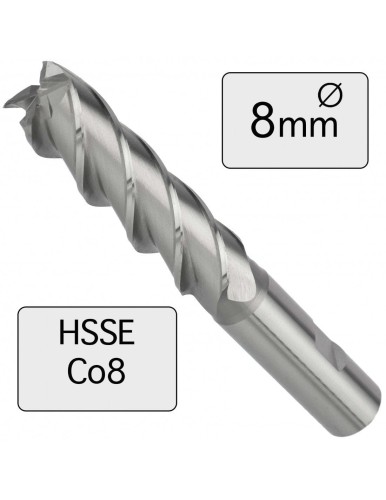 8 x 38 mm Frez trzpieniowy HSSE Co8 długi