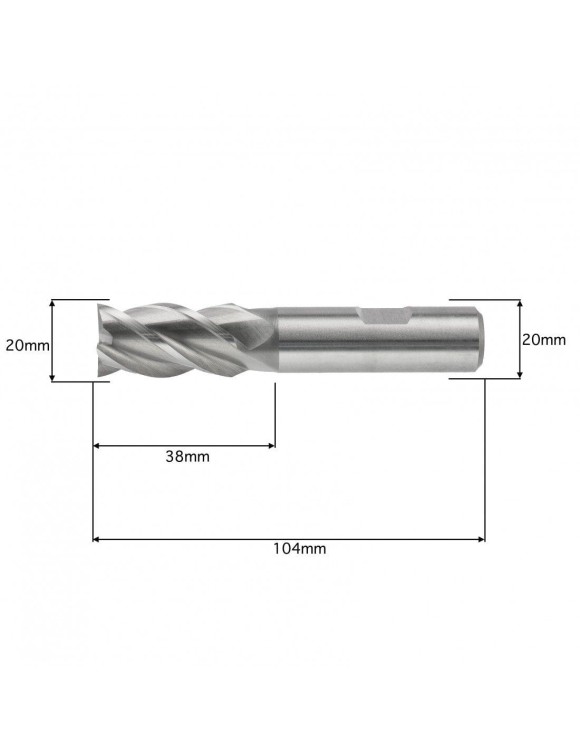 20 x 38 mm Frez trzpieniowy HSSE Co8 krótki