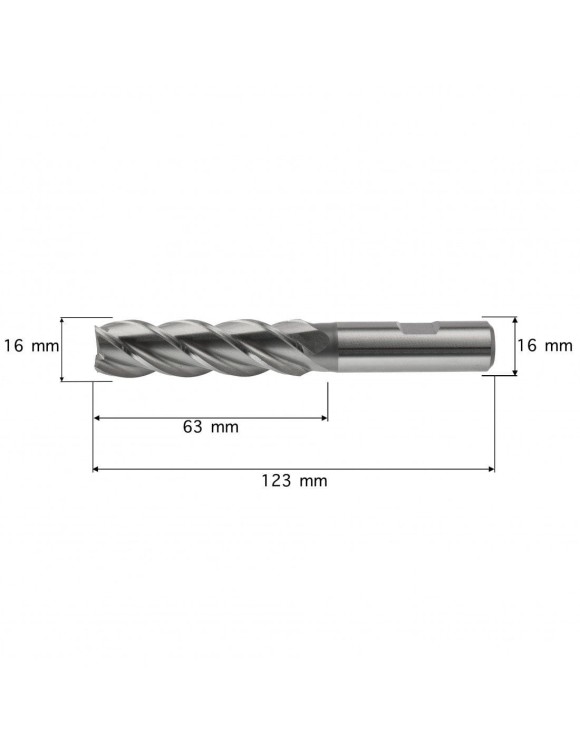 16 x 32 mm Frez trzpieniowy HSSE Co8 krótki