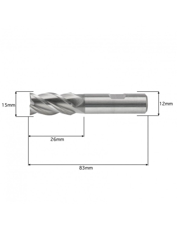 15 x 26 mm Frez trzpieniowy HSSE Co8 krótki
