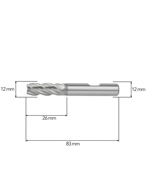 12 x 26 mm Frez trzpieniowy HSSE Co8 krótki