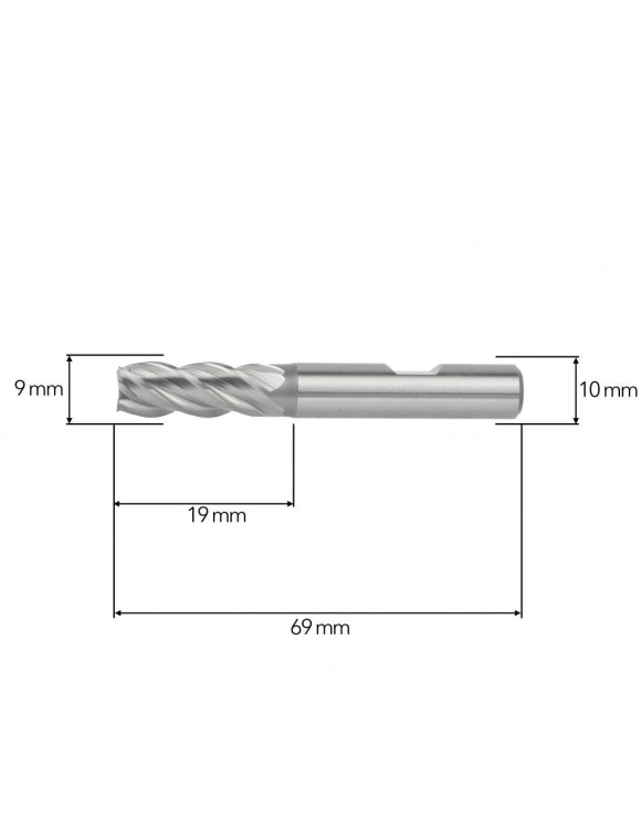 9 x 19 mm Frez trzpieniowy HSSE Co8 krótki