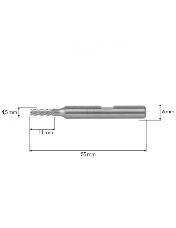 4,5 x 11 mm Frez trzpieniowy HSSE Co8 krótki