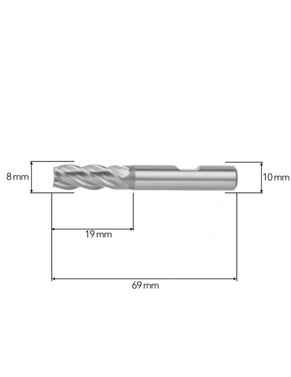 8 x 19 mm Frez trzpieniowy HSSE Co8 krótki