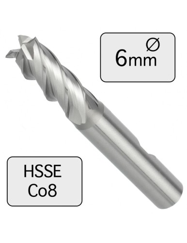 6 x 13 mm Frez trzpieniowy HSSE Co8 krótki
