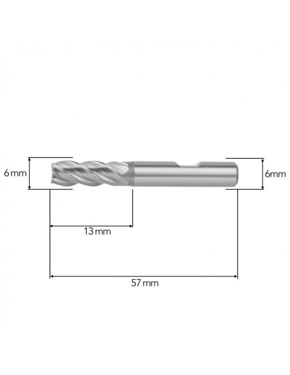6 x 13 mm Frez trzpieniowy HSSE Co8 krótki