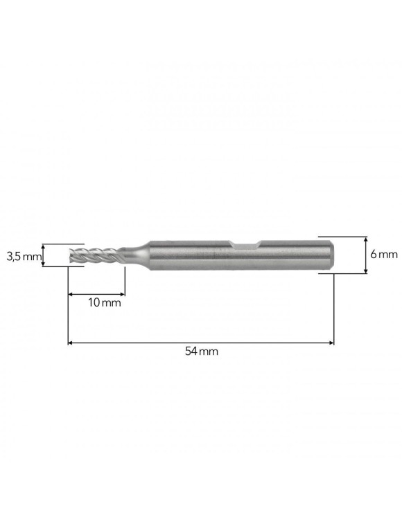 3,5 x 10 mm Frez trzpieniowy HSSE Co8 krótki