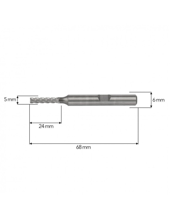 5 x 24 mm Frez trzpieniowy HSSE Co8 długi