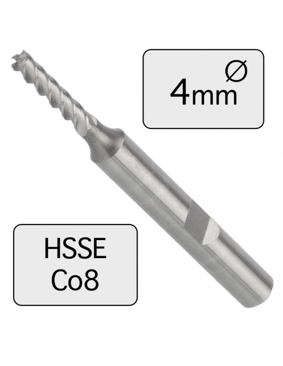 4 x 19 mm Frez trzpieniowy HSSE Co8 długi