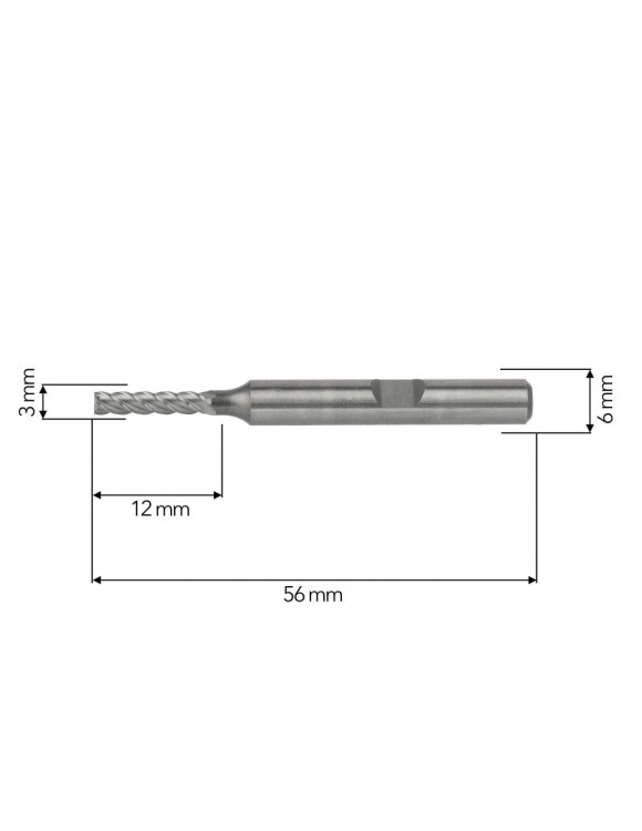 3 x 12 mm Frez trzpieniowy HSSE Co8 długi
