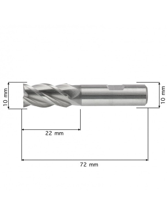 10 x 22 mm Frez trzpieniowy HSSE Co8 krótki