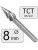 8 mm Pilnik Obrotowy HM Stożkowy Aluminium SKM