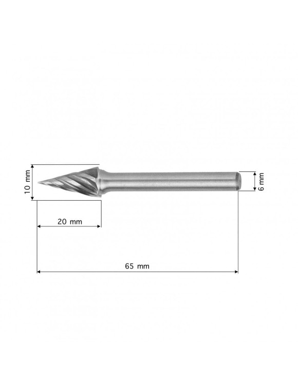 8 mm Pilnik Obrotowy HM Stożkowy Aluminium SKM