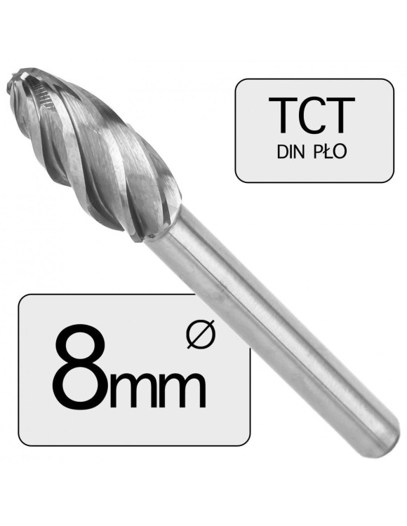 8 mm Pilnik Obrotowy PŁO Płomień Aluminium