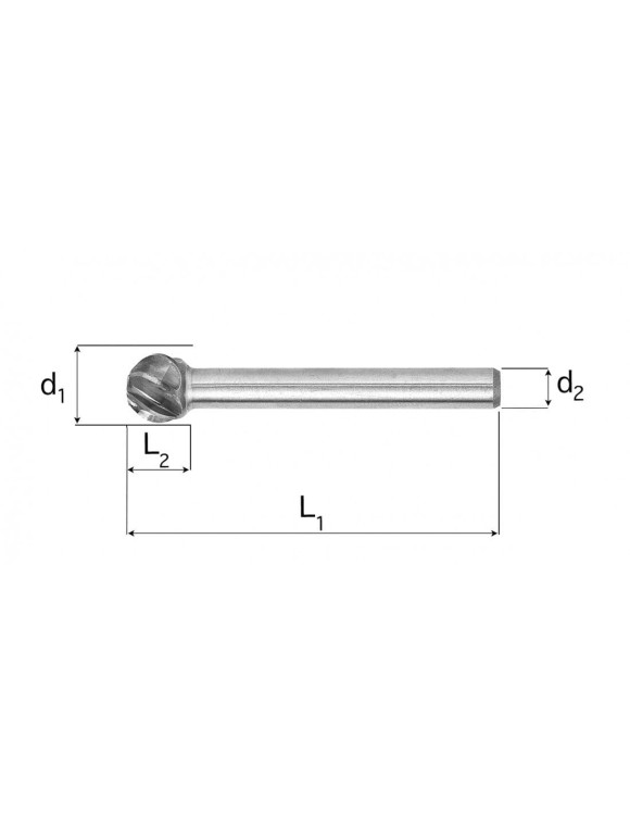 8 mm Pilnik Obrotowy KUD Kulisty Aluminium