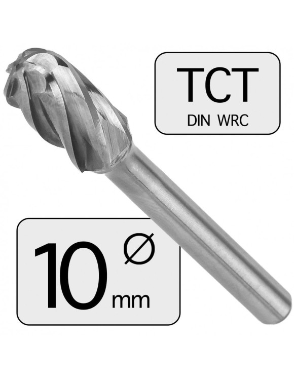10 mm Pilnik Obrotowy WRC zaokrąglony Aluminium