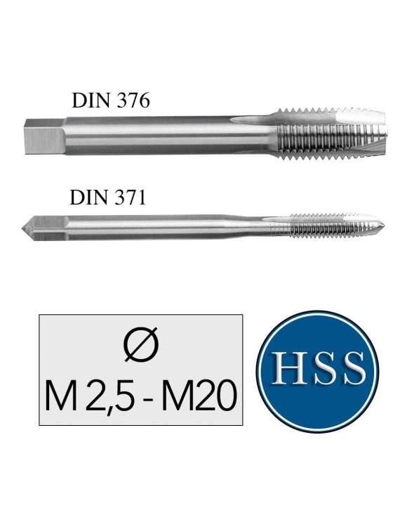 M6x1,0 Gwintownik Maszynowy HSS DIN 371 Prosty