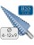 4-12 mm Wiertło stopniowe stożkowe HSS TiAIN Proste