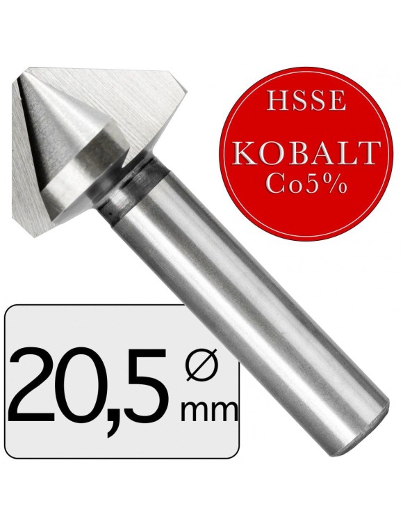 FI 20,5 mm Pogłębiacz fazownik stożkowy HSSE DIN 335