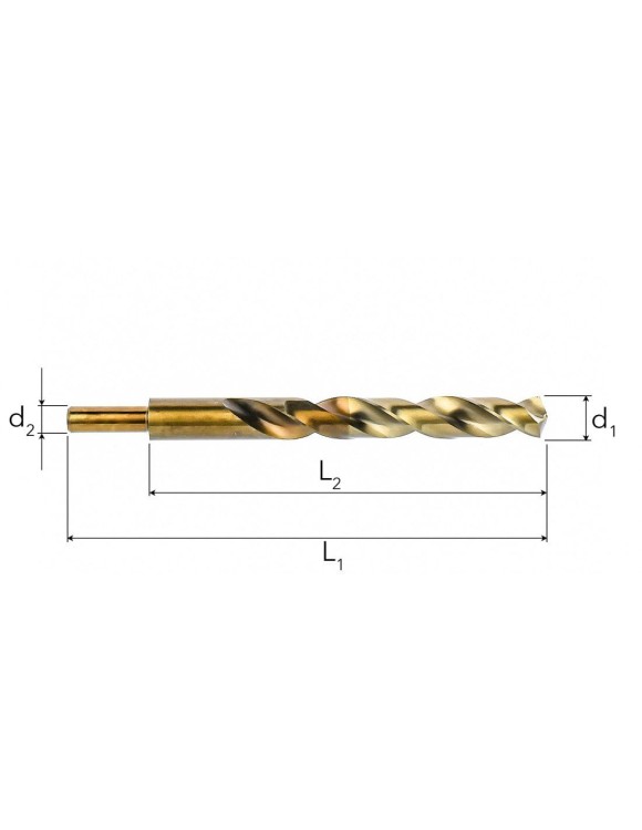 17,5 mm Wiertło do metalu DIN338 HSSE Co5 Podtaczane