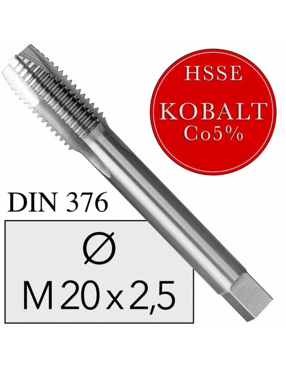 M20x2,5 Gwintownik Maszynowy HSSE Co5 DIN 376 Prosty