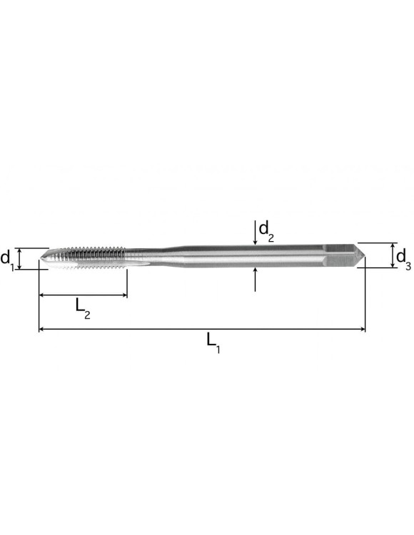 M4x0,7 Gwintownik Maszynowy HSSE Co5 DIN 371 Prosty