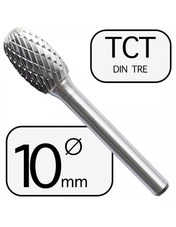 10 mm Pilnik obrotowy do metalu HM owalny TRE