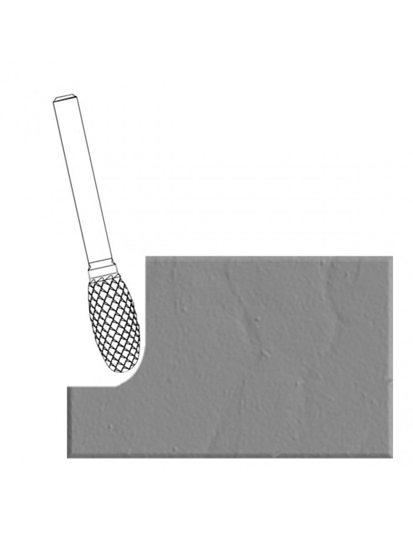 10 mm Pilnik obrotowy do metalu HM owalny TRE