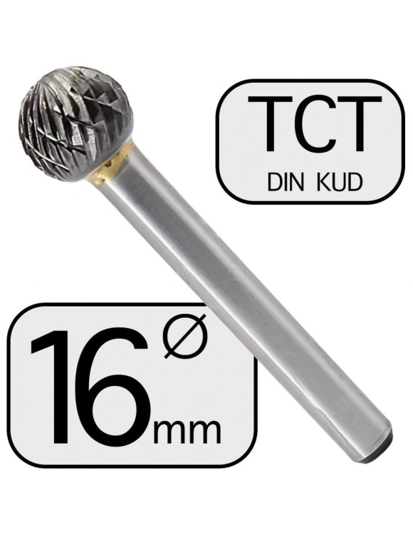16 mm Pilnik Obrotowy HM Kulisty KUD