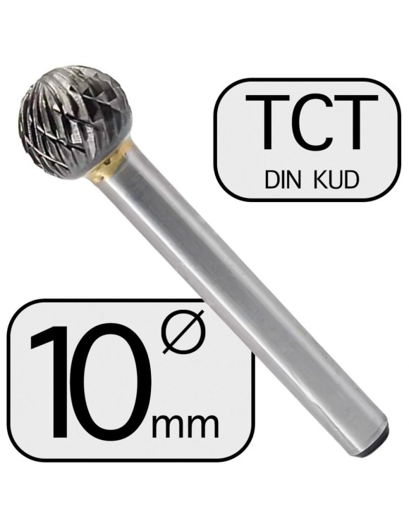 10 mm Pilnik Obrotowy HM Kulisty KUD