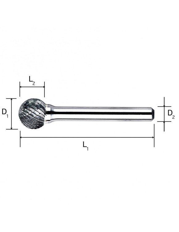 10 mm Pilnik Obrotowy HM Kulisty KUD